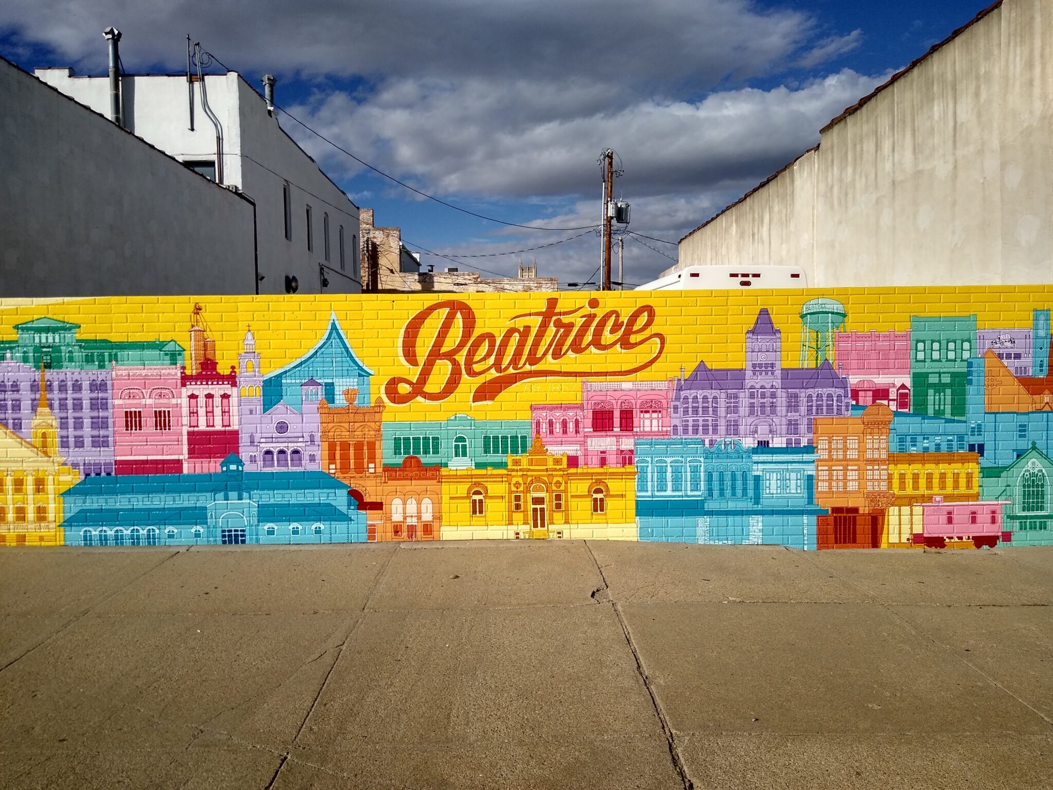Beatrice Downtown Mural Work Starting